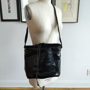 👜 Retro vintage leather and suede hobo bag!